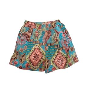 Colorful Geometric Patterned Women's Shorts